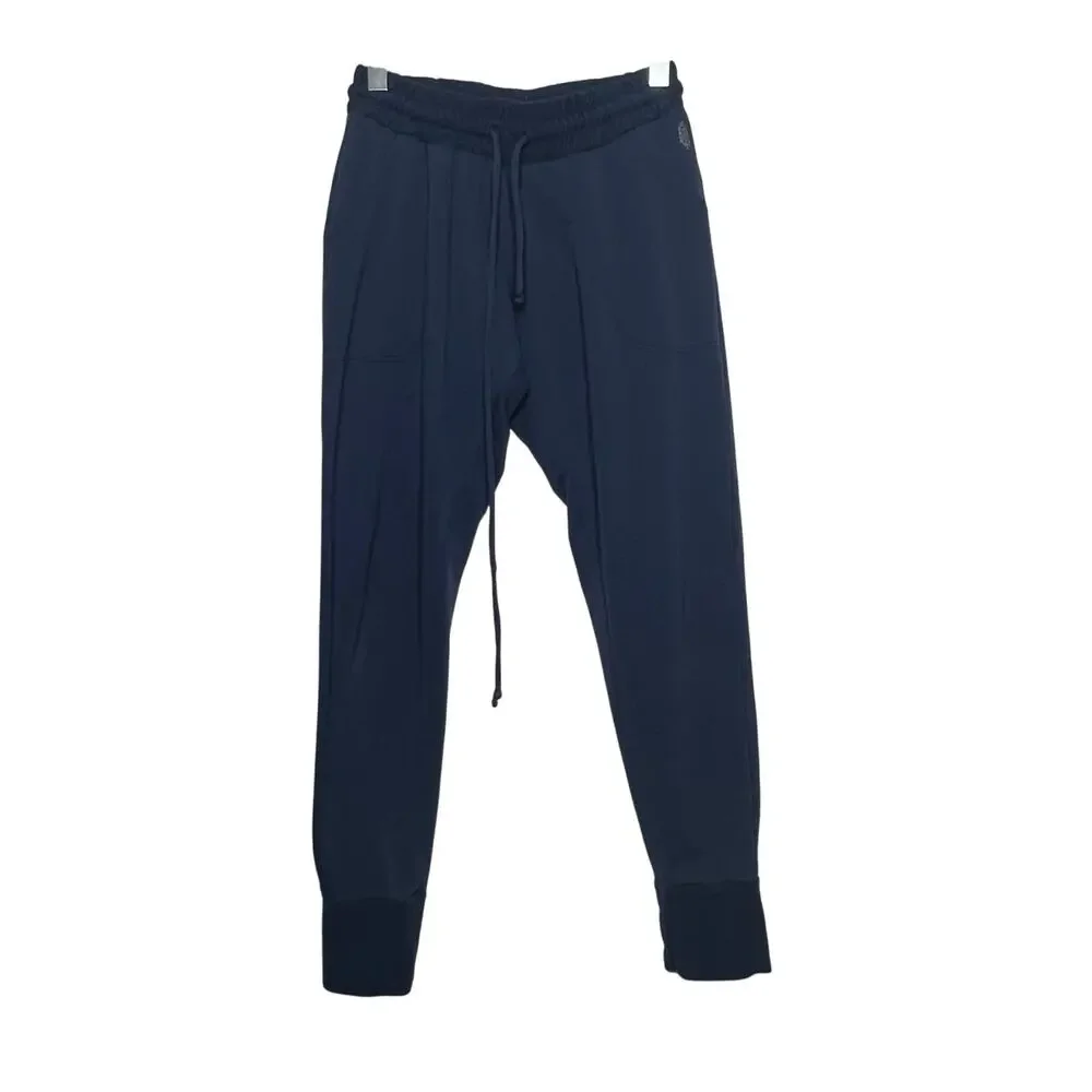 FREE PEOPLE FP MOVEMENT Sunny Skinny Sweatpants Elastic Waist Navy Blue Womens M